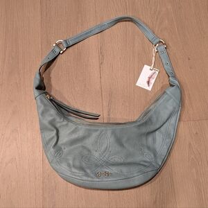 Dusty Teal Crescent Bag